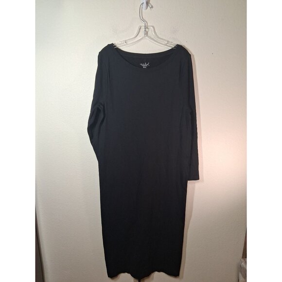 NWOT Isabel Maternity Dress Long Sleeve Maxi Business Casual Black Size XXL - Picture 1 of 4